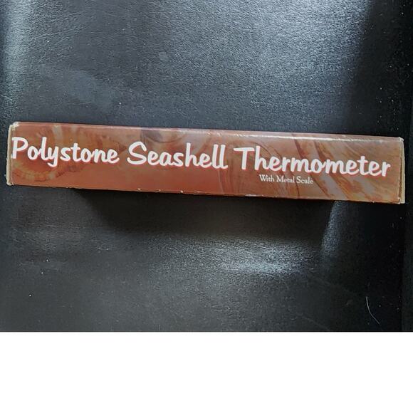 Polystone Seashell Thermometer With Metal Scale and  detailed seashell design - Picture 4 of 5